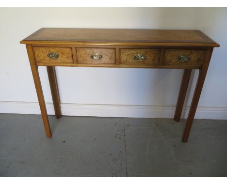 A new birch 4 drawer hall table made by a local craftsman to a high standard, 76cm tall x 110cm x 30cm 