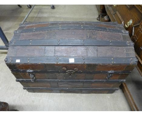 A steamer trunk