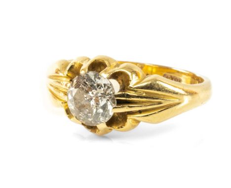 18CT GOLD GENT'S DIAMOND SOLITAIRE RING, the single stone measuring 1.5ct approx., ring size X, 9.3gmsProvenance: private col