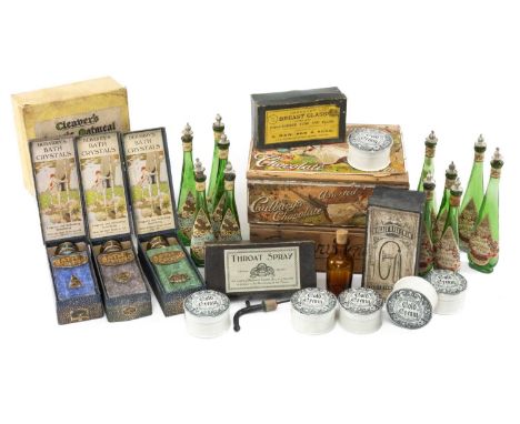 ASSORTED COLLECTABLES comprising two boxes of 'The Crystal Eau de Cologne' vintage J. Grossmith & Son bottles (empty), three 