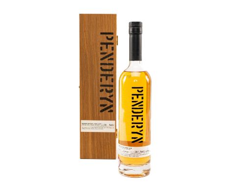 PENDERYN SINGLE MALT WELSH WHISKY - Bourbon Matured Single Cask, limited edition (97/210) drawn from a year 2000 vintage cask