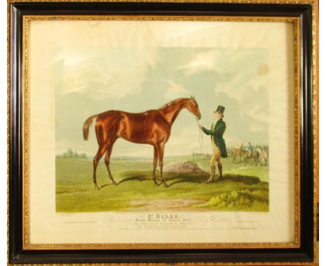 Three 19th Century Derby winners. Ayrshire, Winner of the Derby Stakes at Epsom 1888,  coloured etching with aquatint publish