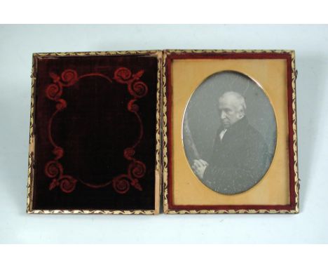 George Stacey (1787-1857) English Quaker and Abolitionist, rare Daguerreotype Portrait by Timothy Le Beau. A rare half-plate 