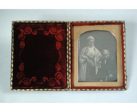 George Stacey (1787-1857) and Mary Stacey (1797-1876) English Quakers and Abolitionists, rare Daguerreotype Portrait by Timot