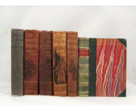 CLEMENS (Samuel) pseud. 'Mark Twain'. First London Chatto & Windus editions in pictorial red cloth gilt of : A Tramp Abroad, 