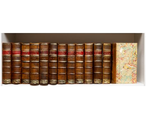 Urban (Sylvanus) The Gentleman's Magazine, 13 vol., a broken run comprising vol. 24; 29; 31; 37; 39-40; 44-45; 47-49; 57, eng