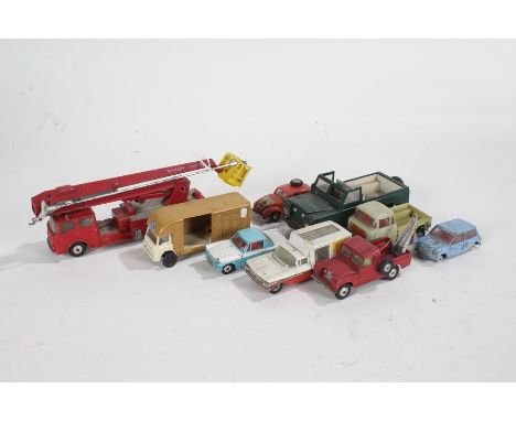 Corgi and other model vehicles, to include fire engine, VW Beetle, Chevrolet Impala Kennel Club station wagon, Jeep FC-150 et