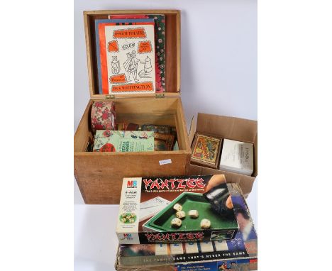 Board games and playing cards, to include draughts, tidley winks, canasta, dominoes etc. (qty)