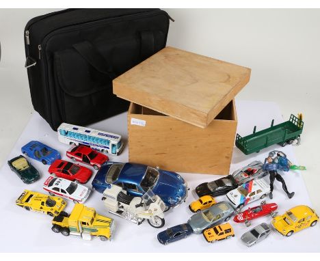 Toys, consisting of board games, model vehicles, desktop racing minis from the Science Museum London, soft toys, housed in tw