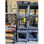 LOT OF ROLLING SHOP CARTS (3), RUBBERMAID, 25" x 36"