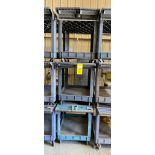 LOT OF ROLLING SHOP CARTS (3), RUBBERMAID, 25" x 36"