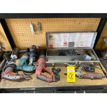 LOT OF CORDED ELECTRIC TOOLS: reciprocating saw, nose grinder, drill, angle grinder