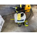 BATTERY POWERED PRESSURE SPRAYER, RYOBI, w/battery & charger