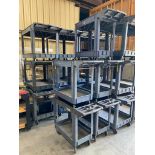 LOT OF ROLLING SHOP CARTS (3), RUBBERMAID, 16" x 31"