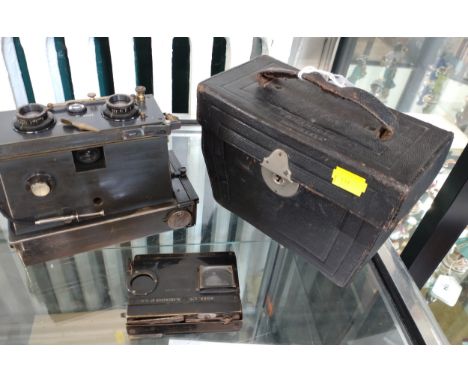 An L.Gaument &amp; Cie camera and Verascope camera in case. (2) 