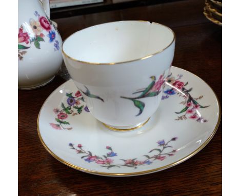 Devon Sprays part tea service, comprising milk jug, sugar bowl, seven cups, eight saucers, and eight side plates, and French 