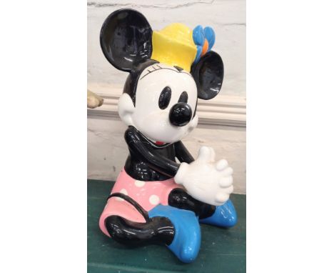 Minnie Mouse Music Box: This is a ceramic figurine of Minnie Mouse that was created by Schmid in the 1980s. The music box pla