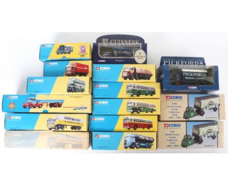 Quantity of Corgi Toys boxed diecast commercial vehicles, including: 2 x Ferry masters AEC box Trailer sets, Pentus Brown Sca