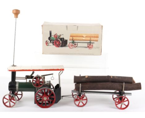 Mamod live Steam Tractor engine, complete with burner, in very good unboxed original condition, plus a boxed Mamod lumber wag