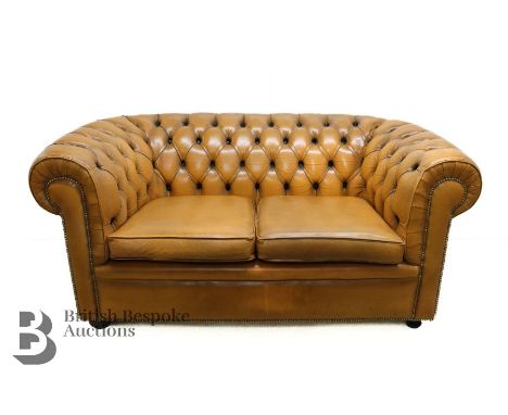 Chesterfield style two-seater sofa, approx 163 w x 93 d x 75 h cms.&nbsp;