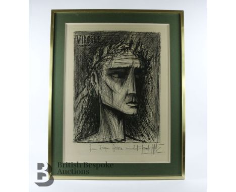 Bernard Buffet (1928-1999) a large drypoint L'enfer de Dante Virgile', signed in pencil to the lower margin 'Pour Jacques Her