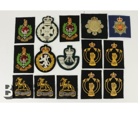 Good collection of Army blazer badges including Royal Marines and Royal Armoured Corps.&nbsp;