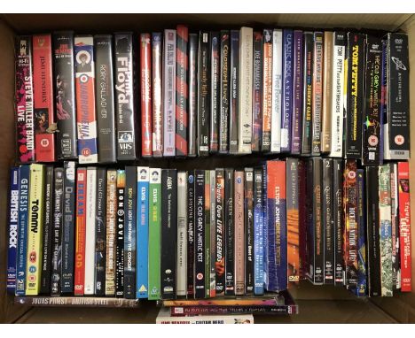 A Quantitiy of Rock/Pop DVDs/VHS Tapes - Queen, David Bowie Iron maiden, Jimi Hendrix, Neil Young, Tom Petty, Pink Floyd etc.
