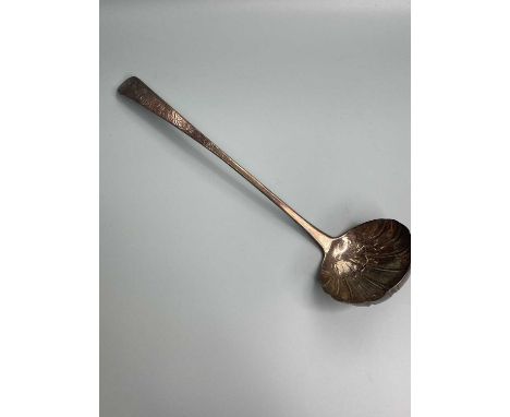A 19th century American silver large ladle.