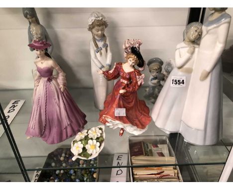 Nao, Coalport and Doulton figurines