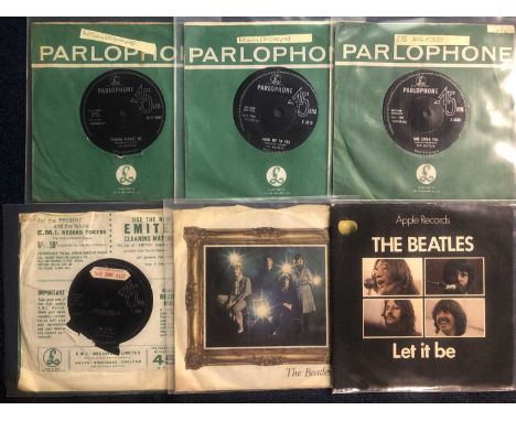 The Beatles - 20 x 7" Single Records: All of The Beatles original single releases (apart from 'Love Me Do' &amp; 'All You Nee