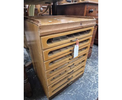 A Vintage shop display sewing cotton reel cabinet. H 61 W 44 D 36cms