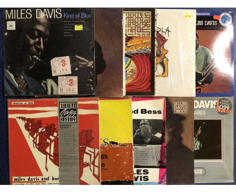 Miles Davis – 10 LP Records + Ticket: Kind Of Blue ’84 Reissue + 2 x Concert Tickets Hammersmith Odeon 27/4/83, Aura 2xLP, Li