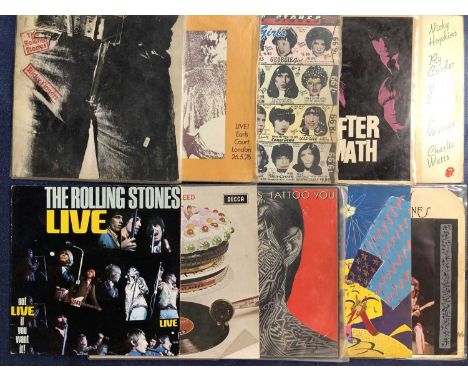 The Rolling Stones – 10 LP Records &amp; 1 Ticket: Sticky Fingers UK Early Pressing with Zipper, Have You Seen Keef (Standing