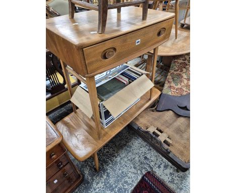 An Ercol single drawer side table and an Ercol coffee table.