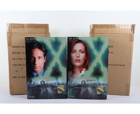 Two X-Files Sideshow Collectables 12 Inch Action Figures Dolls. Boxed new in original Shipping cases, Dana Scully Autopsy Ver