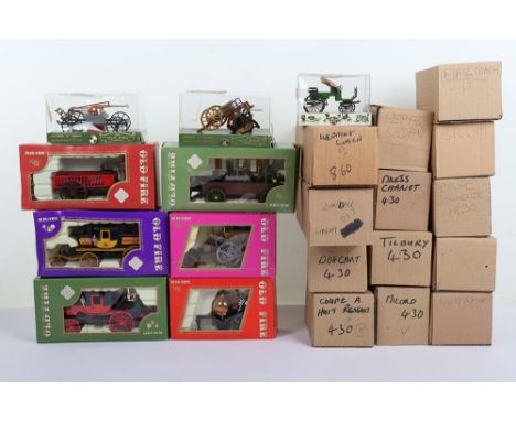 Twenty One Brumm Diecast Cars Models original boxes. Including Old Fire Carrozze a vapore, Phaeton 1850 1:43, Cugnot’s Fardie