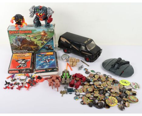 Quantity of Vintage Toys and Action Figures. Including Mighty Max Playset with action figures and accessories, Rocklords Comp