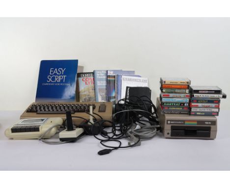 Vintage Commodore 64 console and games. Including Keyboard, Joy Sticks, cables, Instruction booklets and games. Used conditio