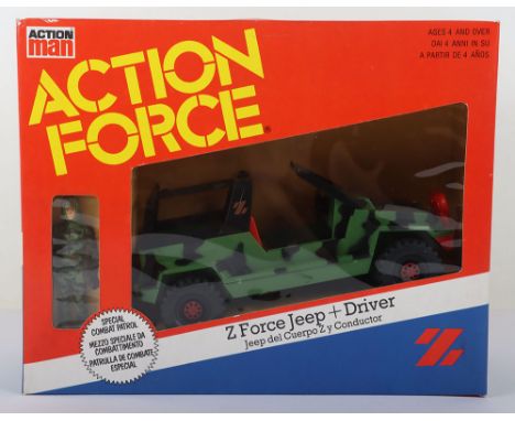 Vintage Action Force Z Force Jeep and Driver Vehicle and Action Figure boxed Palitoy. Complete unused contents. Good conditio