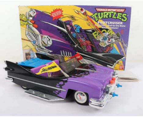 Vintage Teenage Mutant Hero Ninja Turtles Foot Cruiser Vehicle Boxed Bandai Playmates. Near complete in good condition missin