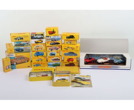Twenty Four Atlas Dinky Toys, including: 14 Tripoteur three wheeled delivery van,24n Citroen Flying Fifteen,24v Buick Roadmas