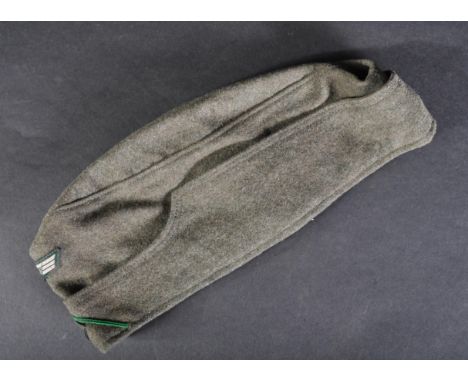 A WWII Second World War Third Reich Nazi German Panzer Grenadier Officers M34 side cap. Field grey wool construction with a g