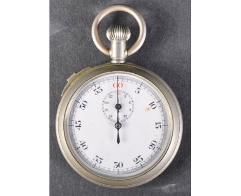 An original WWII Second World War period RAF Royal Air Force issue stopwatch / timer. White enamel dial, with subsidiary dial