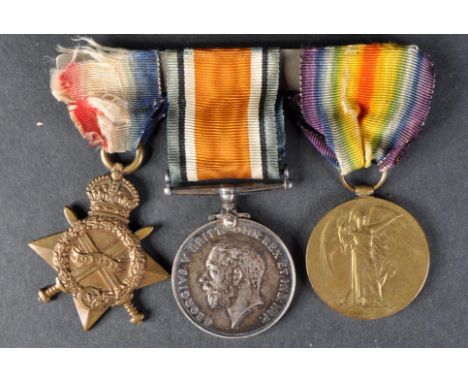 A WWI First World War medal trio awarded to one Reverend J. H. H Doorbar of the Army Chaplain Department. Medals comprising h