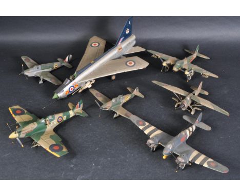 A collection of x7 vintage scratch built hand made WWII Second World War related aircrafts / fighter bombers. Models appearin