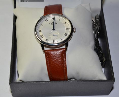 A stainless steel wristwatch, signed Rotary, with Rotary box, paperwork and a spare Rotary bracelet