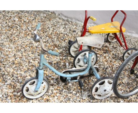 Three Vintage Child's Tricycles including Tri-ang and Raleigh