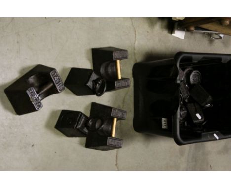 Collection of Vintage Iron Weights, upto 14lbs in size