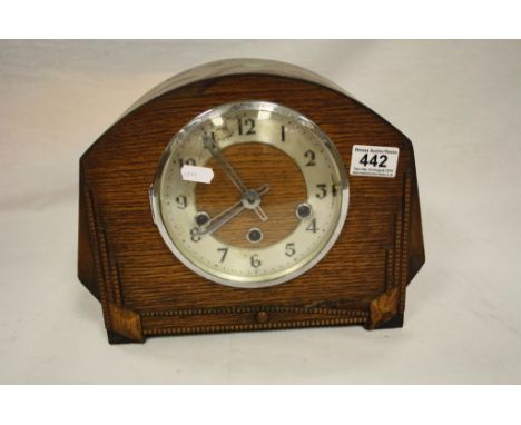 1930's / 40's Oak Cased Mantle Clock
