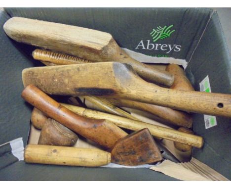 Collection of Vintage Wooden Tools including Roofing Tools